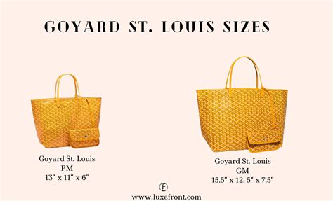 goyard fits|goyard pm bag size.